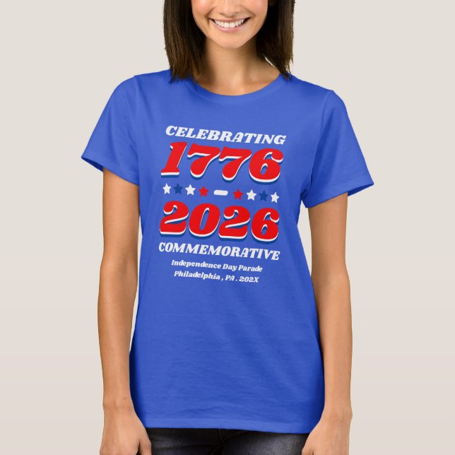 Camiseta Celebrating 1776–2026 Commemorative Shirt (Frente)