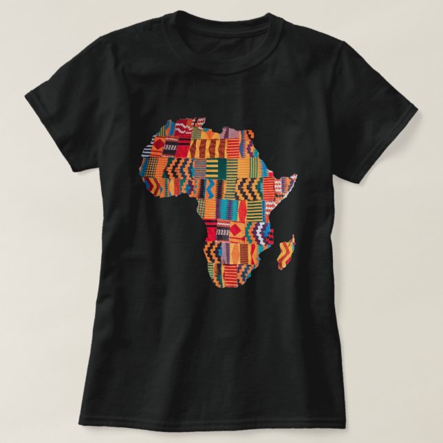 Camiseta Celebrating Colorful African Map T-Shirt (Frente do Design)