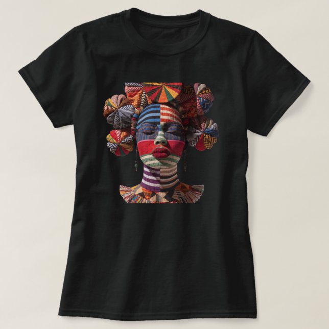Camiseta Celebrating Colorful Black Women T-Shirt (Frente do Design)