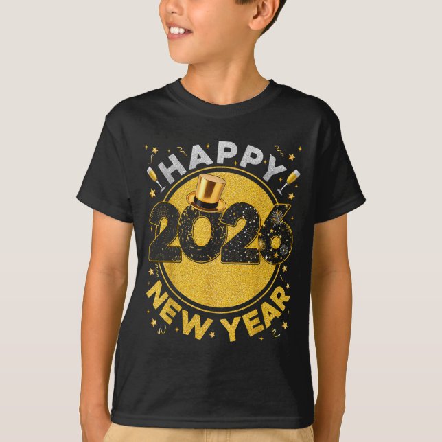Camiseta Celebration Happy New Year Eve 2026 Party Men Wome (Frente)