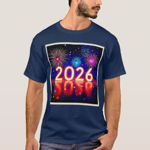 Camiseta Celebre 2026: Design de Faísca de Futuro Brilhante