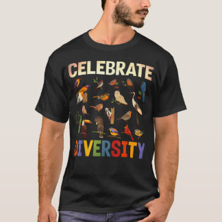 Camiseta Celebre a Diversidade Aves Espécies de Aves Animal