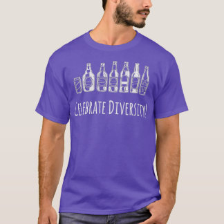 Camiseta Celebre a diversidade - Bebendo engraçado de cerve