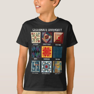 Camiseta Celebre a diversidade de artesanato em patchwork d