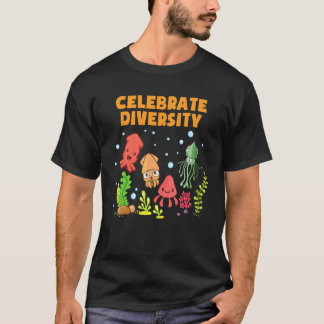 Camiseta Celebre a Diversidade  Polvo    Choco Lula