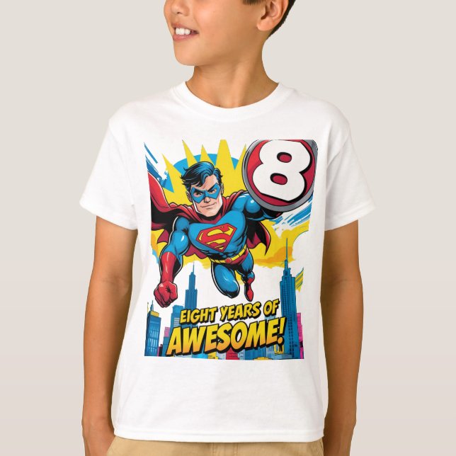 Camiseta Celebre com este "Oito Anos de Incrível! (Frente)