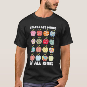 Camiseta Celebre Mentes De Todos os Tipos Maçãs de Arte Fol