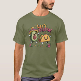 Camiseta Celebre o Cinco de Mayo Abacates & Tacos Festa