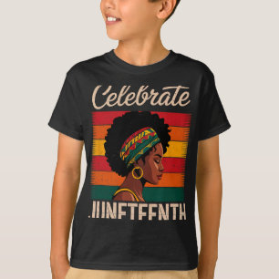 Camiseta Celebre o Dia da Igualdade e Liberdade Juneteenth 