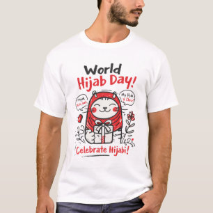 Camiseta Celebre o Dia Mundial do Hijab – Ilustração do Gat