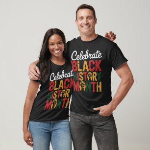 Camiseta Celebre o Mês da História Negra - Afro-Americano