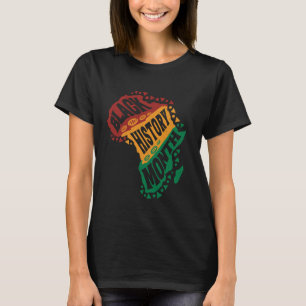 Camiseta Celebre o Mês da História Negra Mapa Africano Orgu