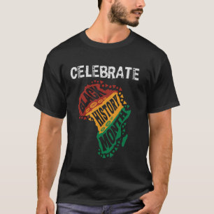 Camiseta Celebre o Mês da História Negra Mapa Africano Orgu