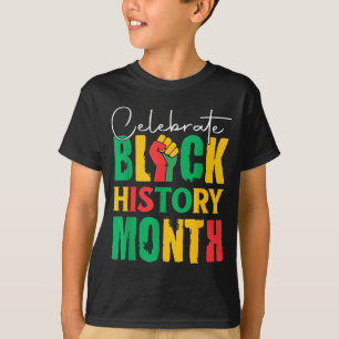 Camiseta Celebre o Mês da História Negra Para Homens Mulher