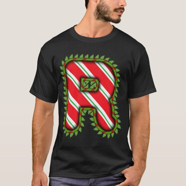 Camiseta Celebre o Natal com as letras do seu nome (Frente)