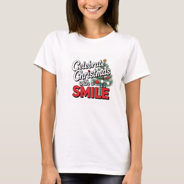 Camiseta Celebre o Natal com sorriso (Frente)