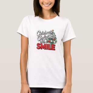 Camiseta Celebre o Natal com um sorriso