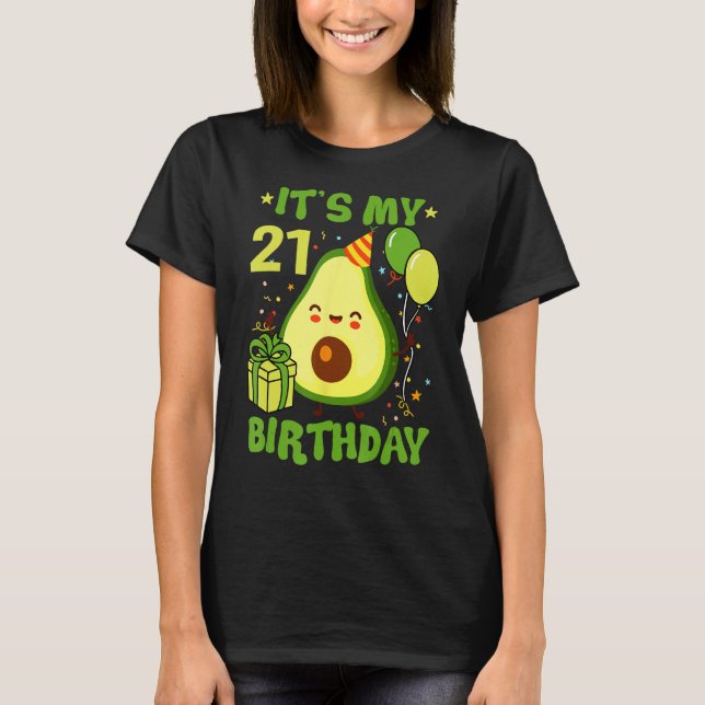 Camiseta Celebre Seu Estilo De aniversário de 21 anos Com (Frente)