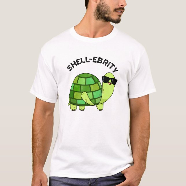 Camiseta Celebridade Engraçada de Shell Tortoise Pun (Frente)