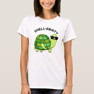 Camiseta Celebridade Engraçada de Shell Tortoise Pun
