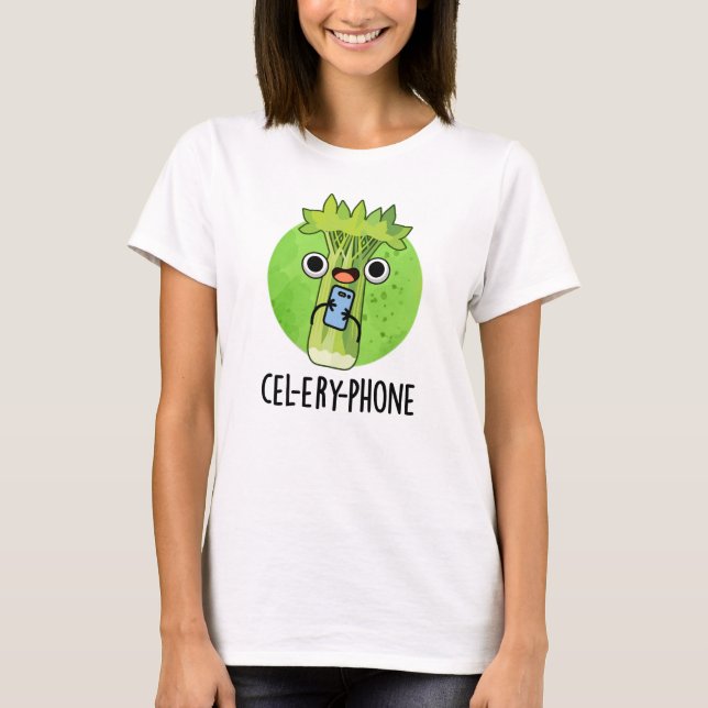 Camiseta Celeiro Celular Engraçado Aipo Engraçado Veggie Pu (Frente)