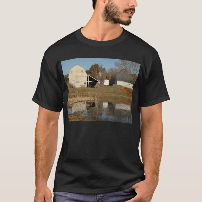 Camiseta Celeiro cinzento - reflexões da serenidade (Frente)