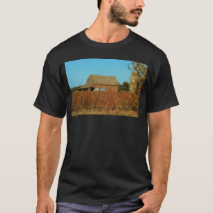 Camiseta Celeiro no Kansas com um campo de Milo