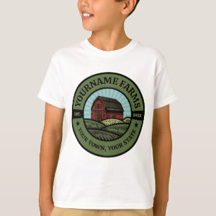 Camiseta Celeiro Vintage ADICIONE NOME Fazenda Rural Colhei