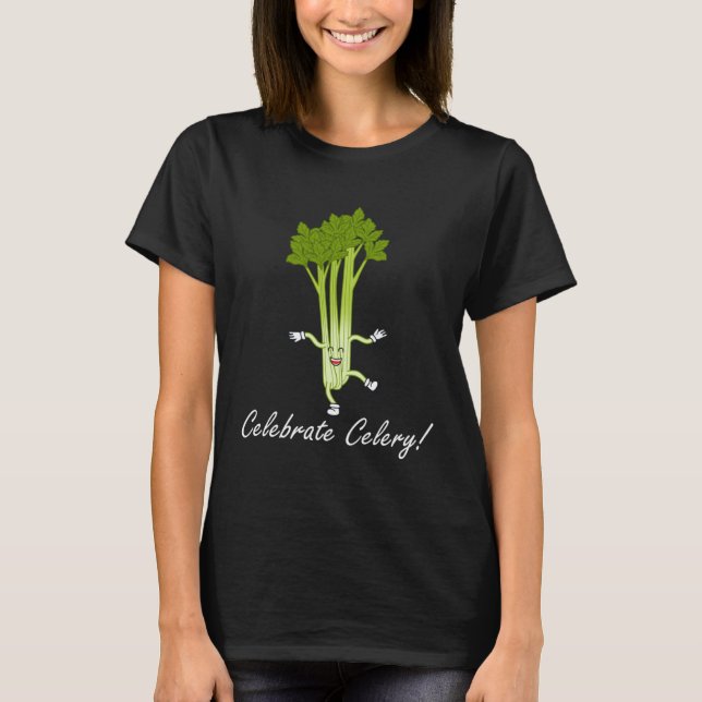 Camiseta Celery Celebration Ironic Saying Vegetables (Frente)
