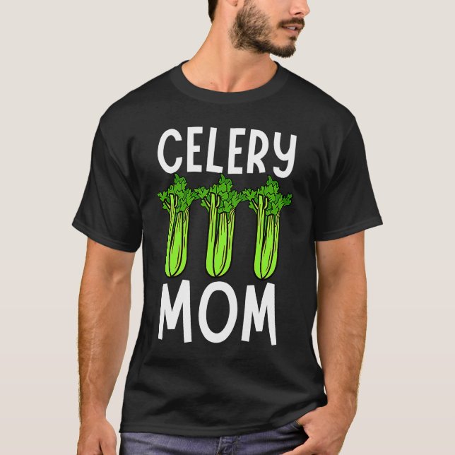 Camiseta Celery Mom Vegetable Mothers' Day Gardener (Frente)