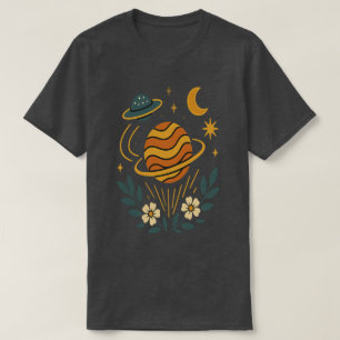 Camiseta Celestial Bloom - Vintage Cosmos