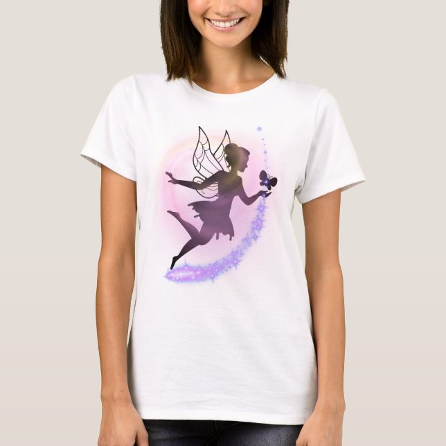 Camiseta Celestial Fairy – Ethereal Feminine Fantasy Art (Frente)