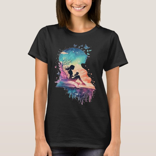 Camiseta Celestial Fairy Reading Book Fantasy Novel Book (Frente)