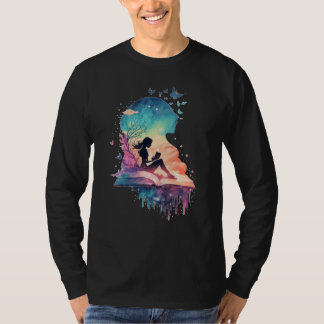 Camiseta Celestial Fairy Reading Book Fantasy Novel Book