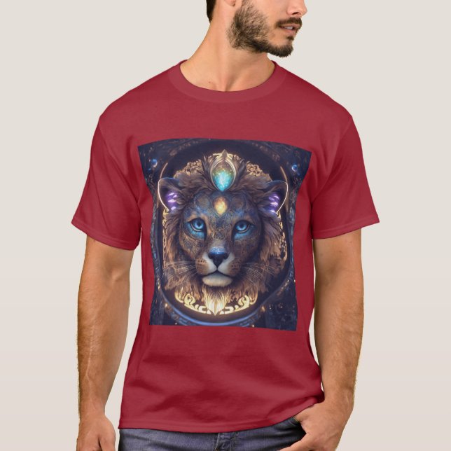 Camiseta Celestial Feline Guardian (Frente)