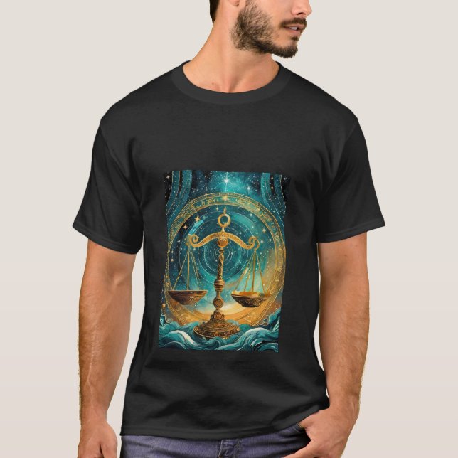 Camiseta Celestial Harmonia: Escala de Libra (Frente)