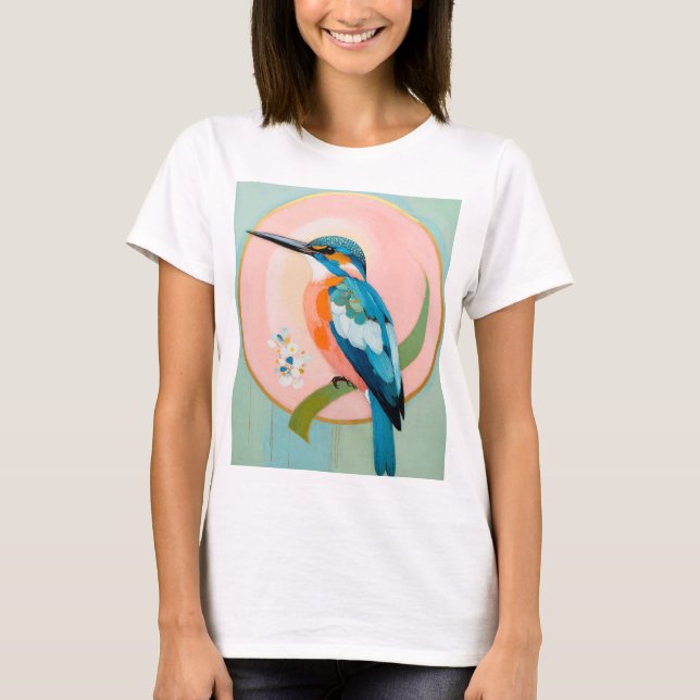 Camiseta Celestial Kingfisher: A Study in Azure and Gold (Frente)