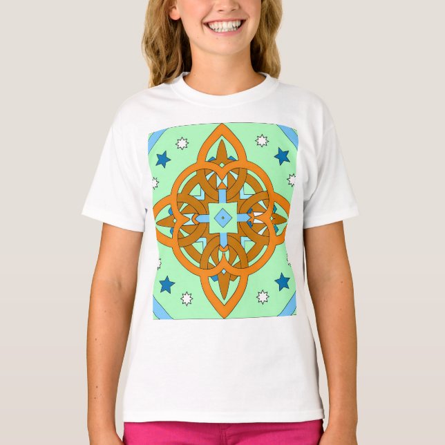 Camiseta Celestial Knot Art Prints | Unique Star Patterns (Frente)