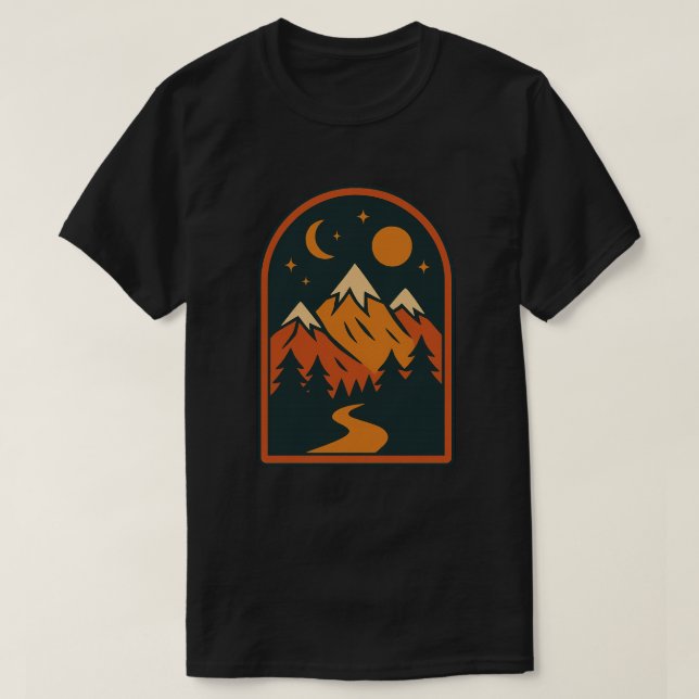 Camiseta Celestial Landscape Men's Dark T-Shirt (Frente do Design)
