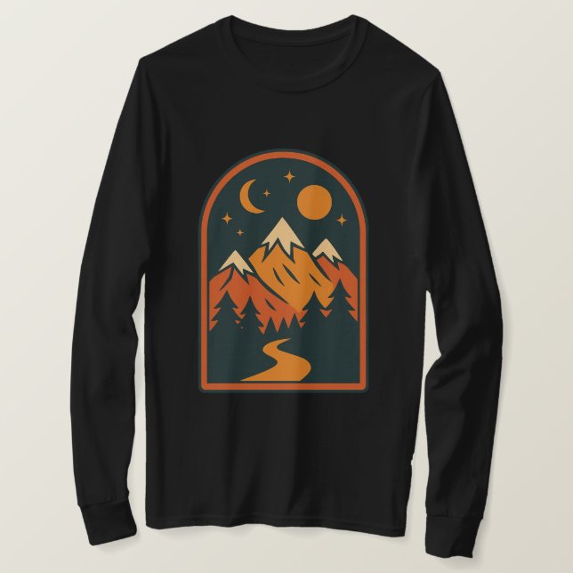 Camiseta Celestial Landscape Men's  Long Sleeve T-Shirt (Frente do Design)