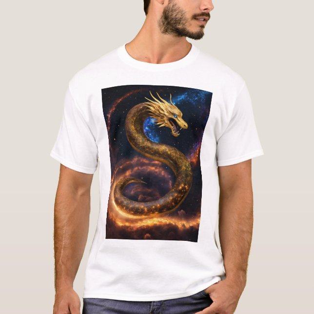 Camiseta Celestial Serpente Mundos Fanion (Frente)