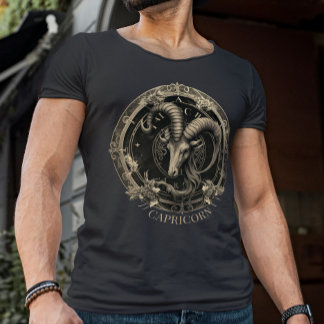 Camiseta Celestial Símbolo Zodíaco Fantasia Capricórnio Ani