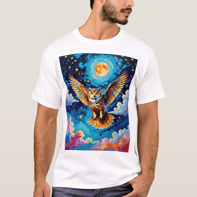 Camiseta Celestial T-Shirt Vintage Fantasy Sky Art (Frente)