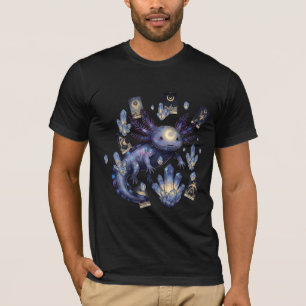 Camiseta Celestial Tarot Axolotl Lua Mística Ma