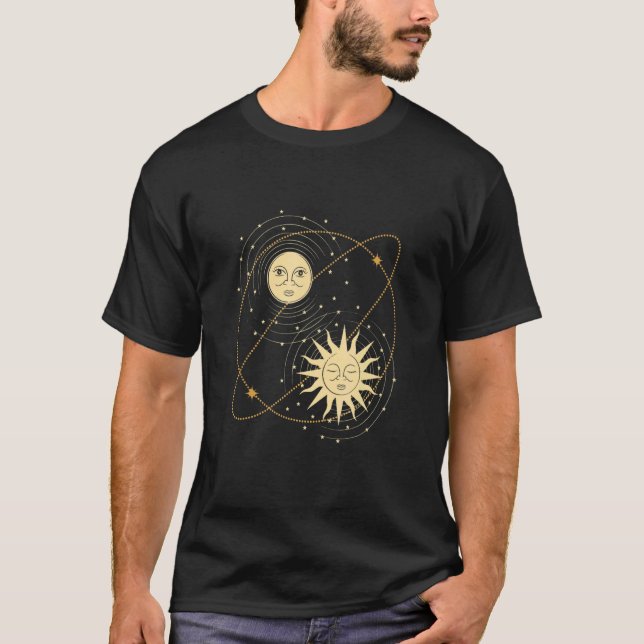 Camiseta Celestial Tropics Sun And Moon (Frente)