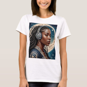 Camiseta Celestial Vibes T-Shirt Música Cósmica Tee