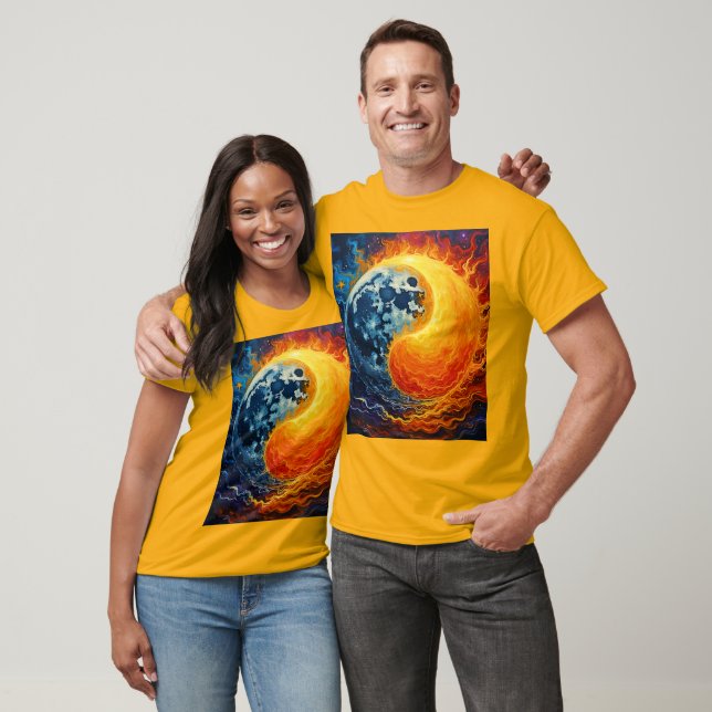 Camiseta Celestial Yin Yang Art (Unissex)