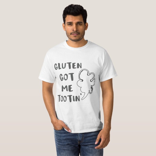 Camiseta Celiac Awarness Gluten Me Trouxe Tootin (Frente Completa)