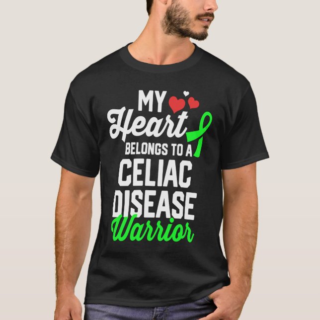 Camiseta Celiac Disease Warrior Survivor Support Awareness  (Frente)