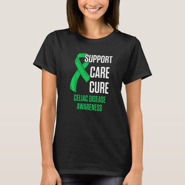 Camiseta Celiac Doença Sensibilização Sobrevivente Guerreir (Frente)